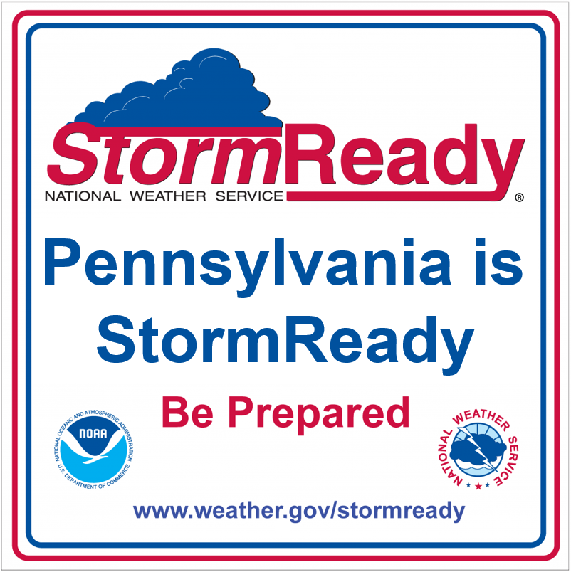 Pennsylvania is StormReady square graphic